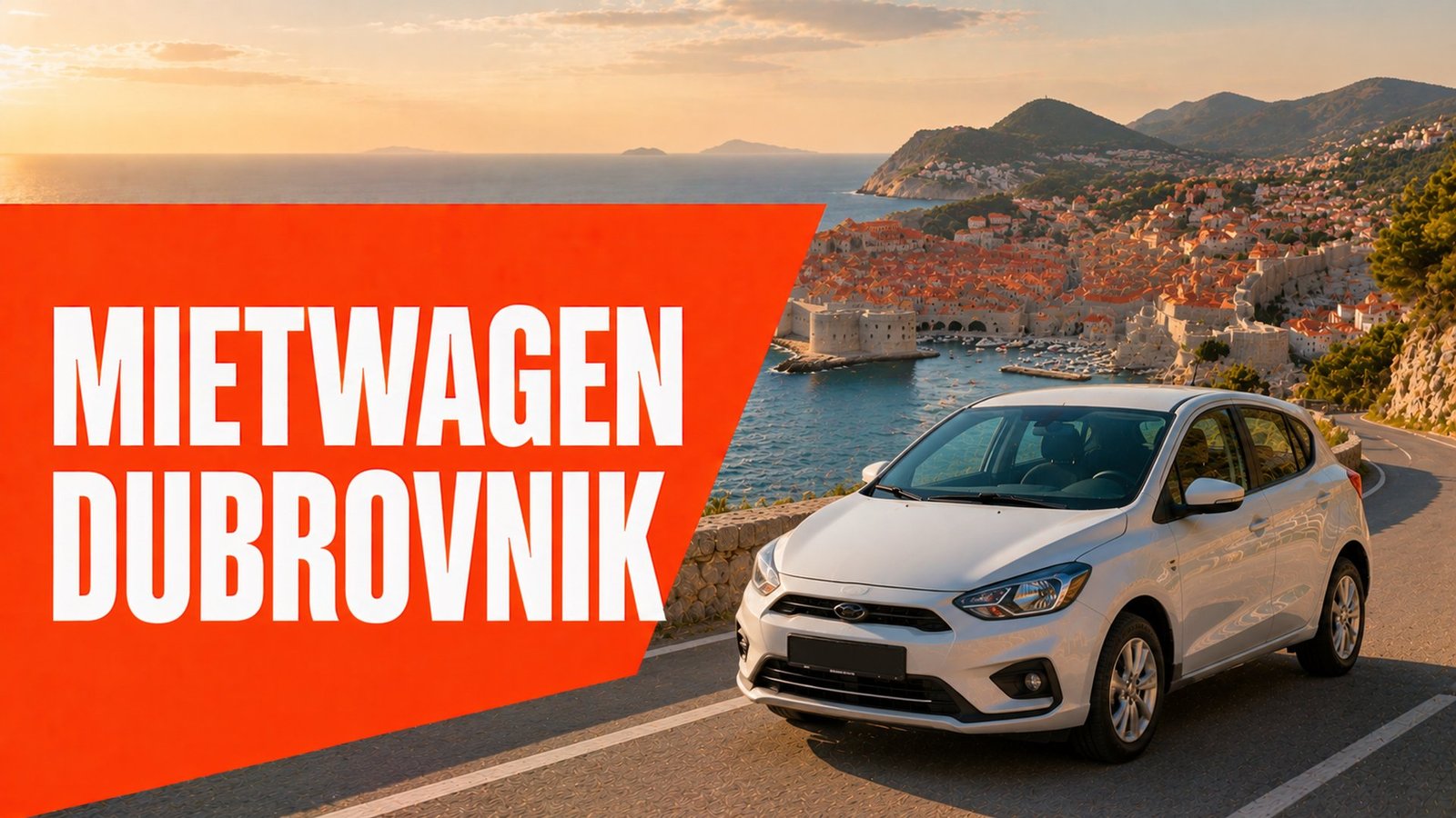 Mietwagen Dubrovnik – Mietwagen über der Altstadt von Dubrovnik