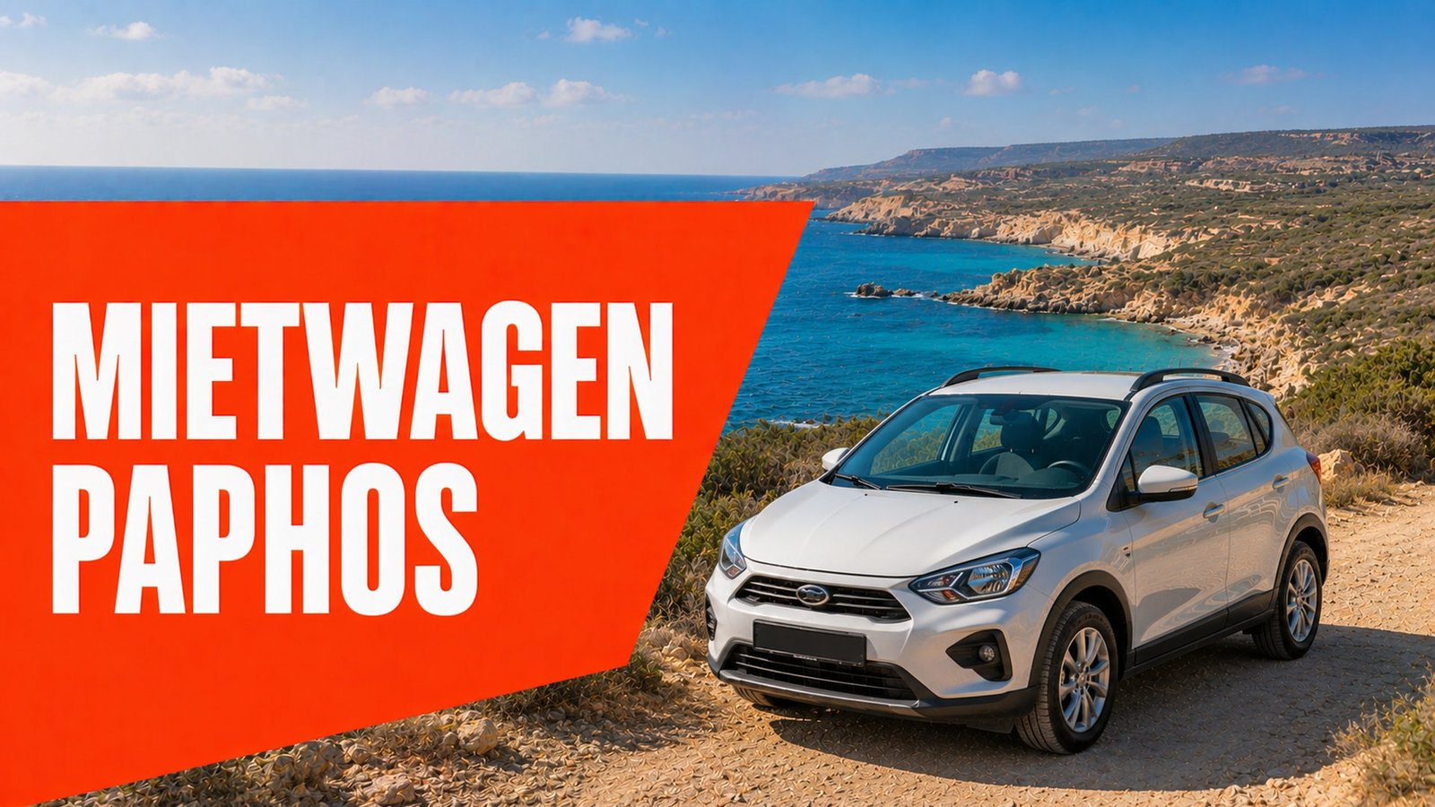 Mietwagen Paphos – SUV auf Küstenpiste der Akamas-Halbinsel