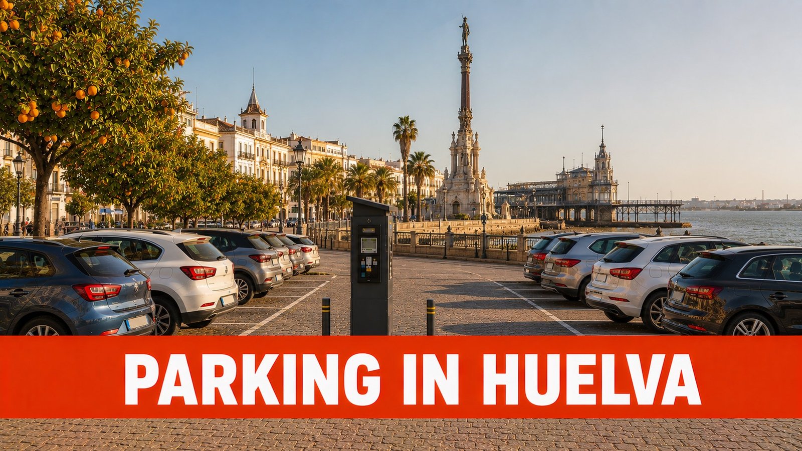 Car park in Huelva near the Columbus Monument
