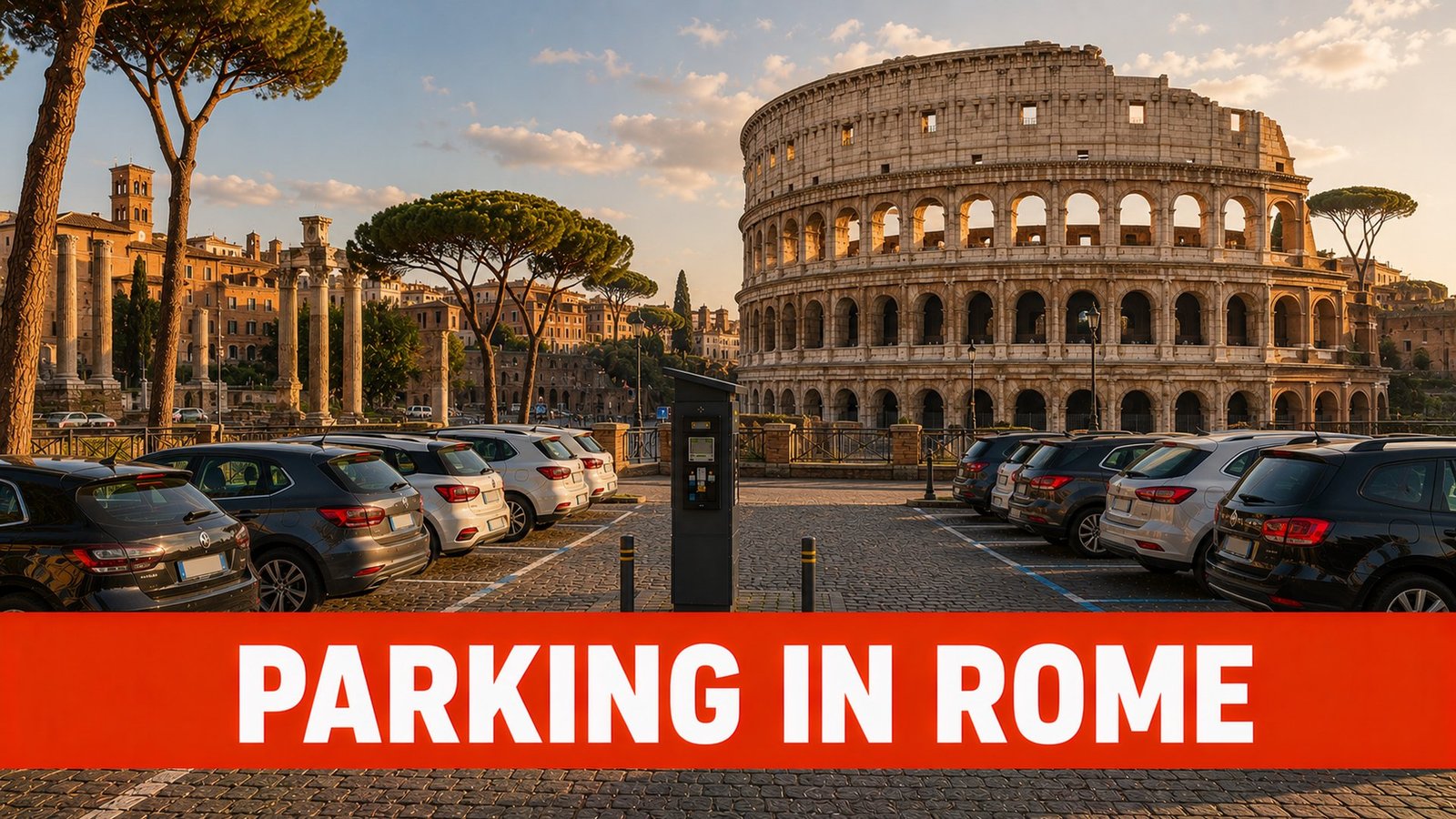 Car park near the Colosseum in Rome