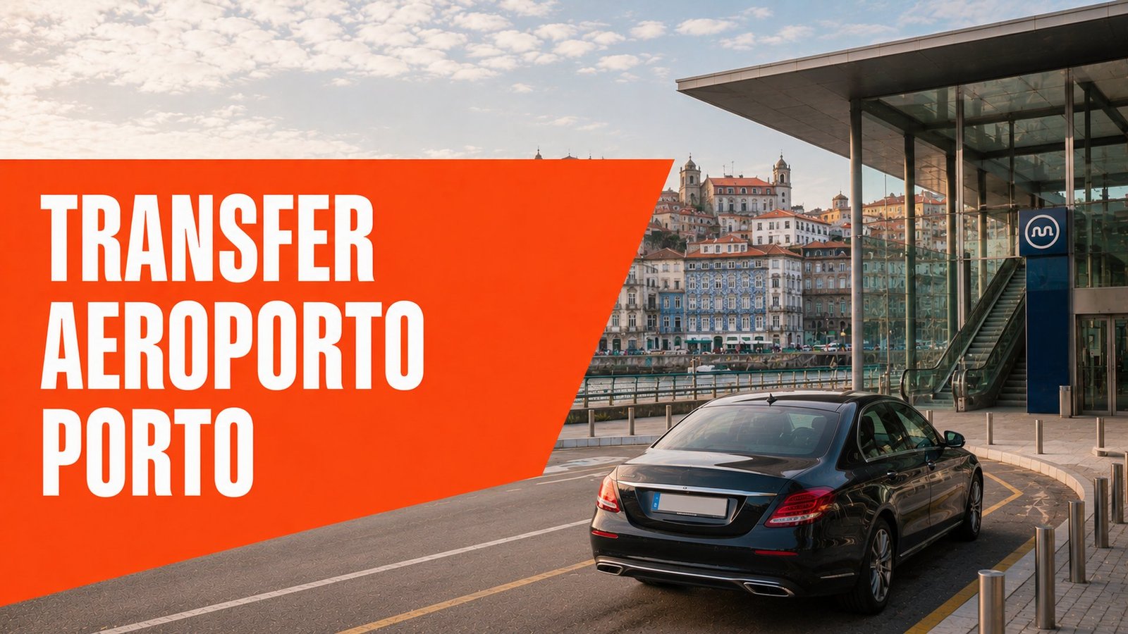 Transfer aeroporto Porto – carro de transfer junto ao metro do aeroporto