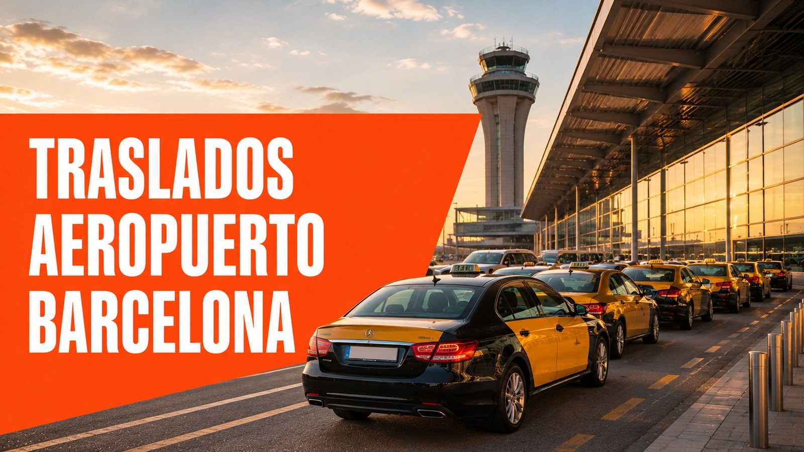 Traslados aeropuerto Barcelona – taxis frente a la terminal de El Prat
