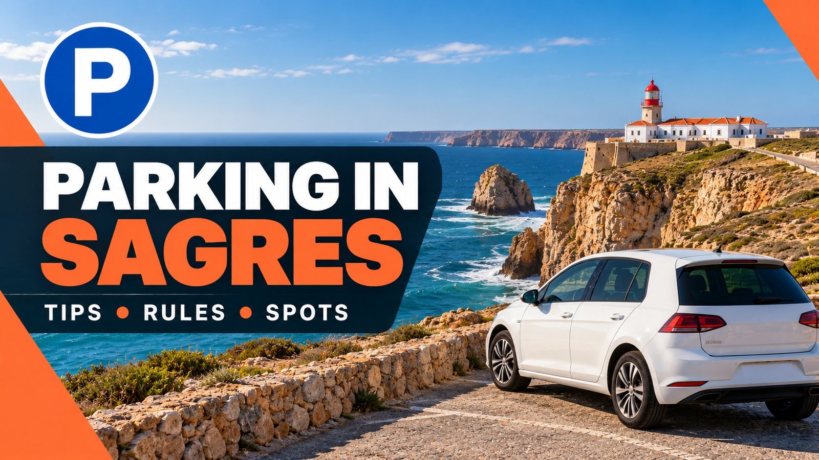 Parking in Sagres – Cabo de São Vicente cliffs and lighthouse