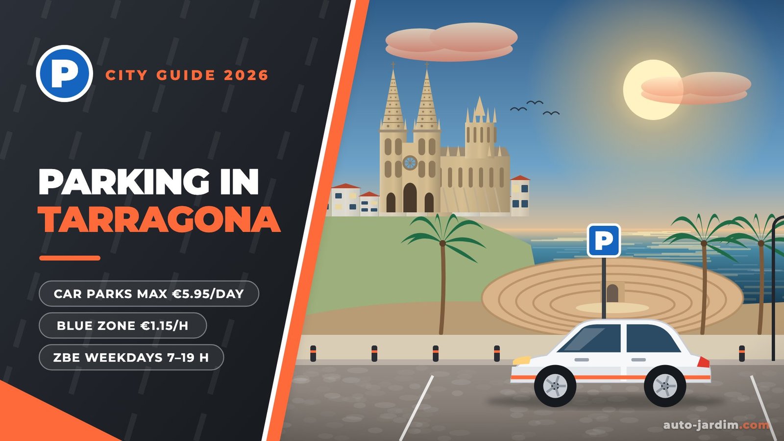 Parking in Tarragona 2026: Roman amphitheatre, cathedral and the Mediterranean