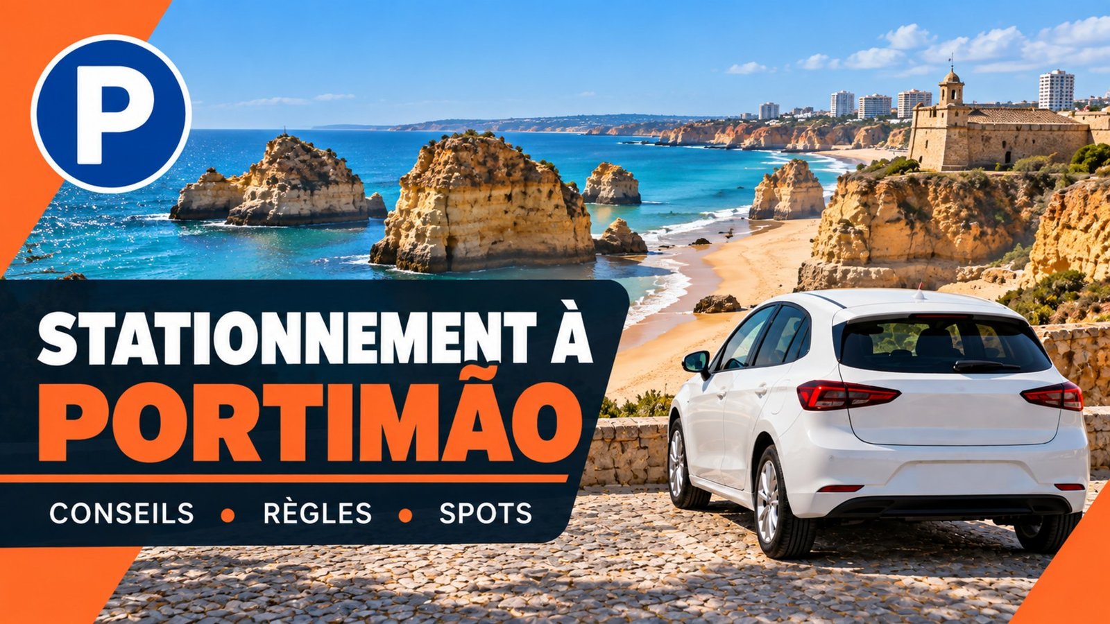 Stationnement à Portimão – falaises de Praia da Rocha